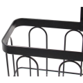 Home use Hanging display wire metal black storage board book holder rack